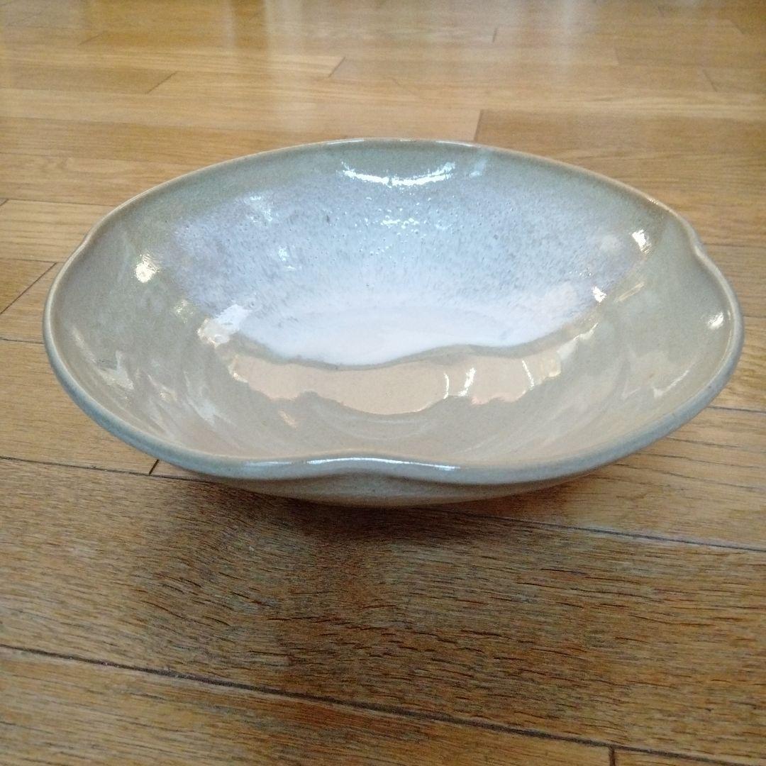 東洋中国骨董【松林庵登陽窯萩焼お皿】人気陶芸家　玉村登陽代表作　在銘あり貴重希少