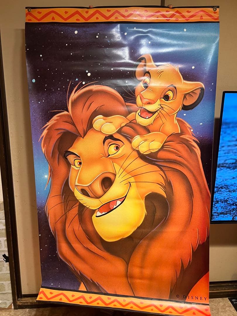 ライオン・キング タペストリー シンバとムファサ
