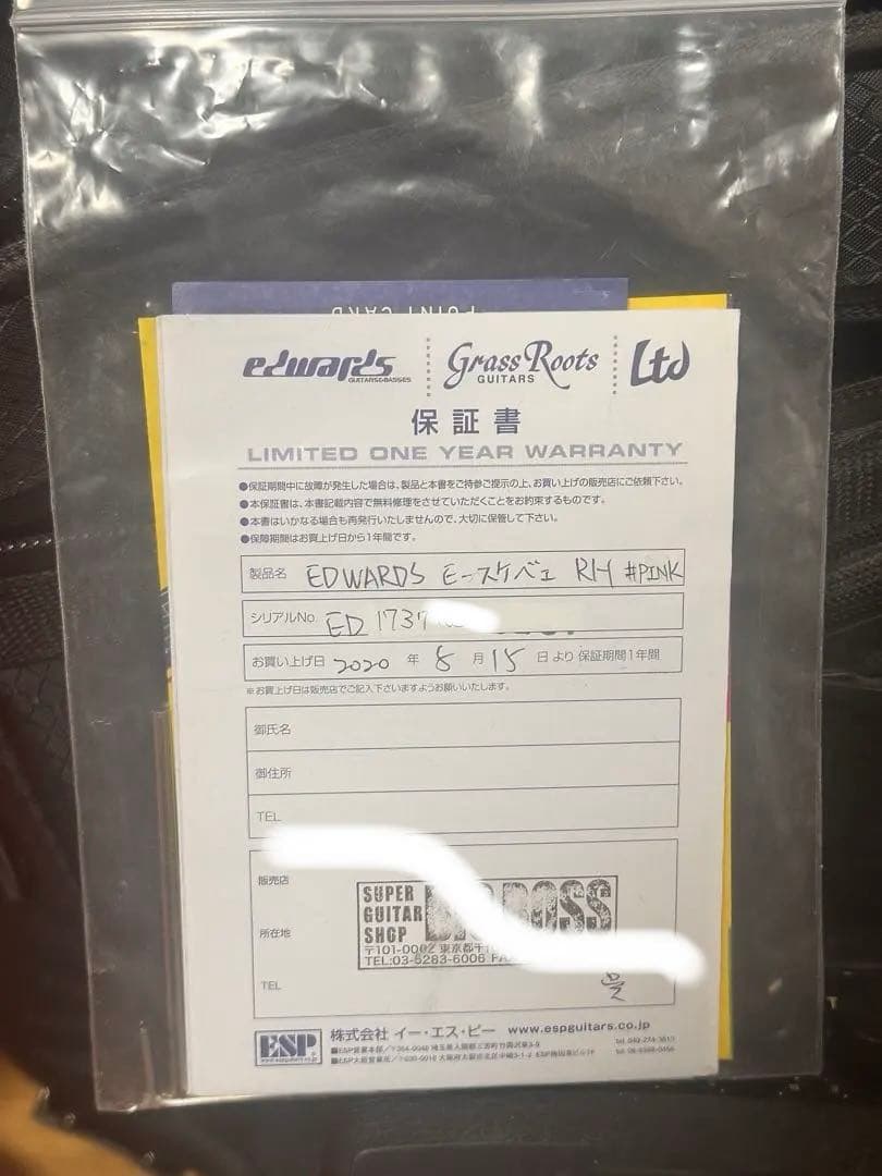 EDWARDS(エドワーズ)E-助平PINKWANIMAKENTAエレキベース
