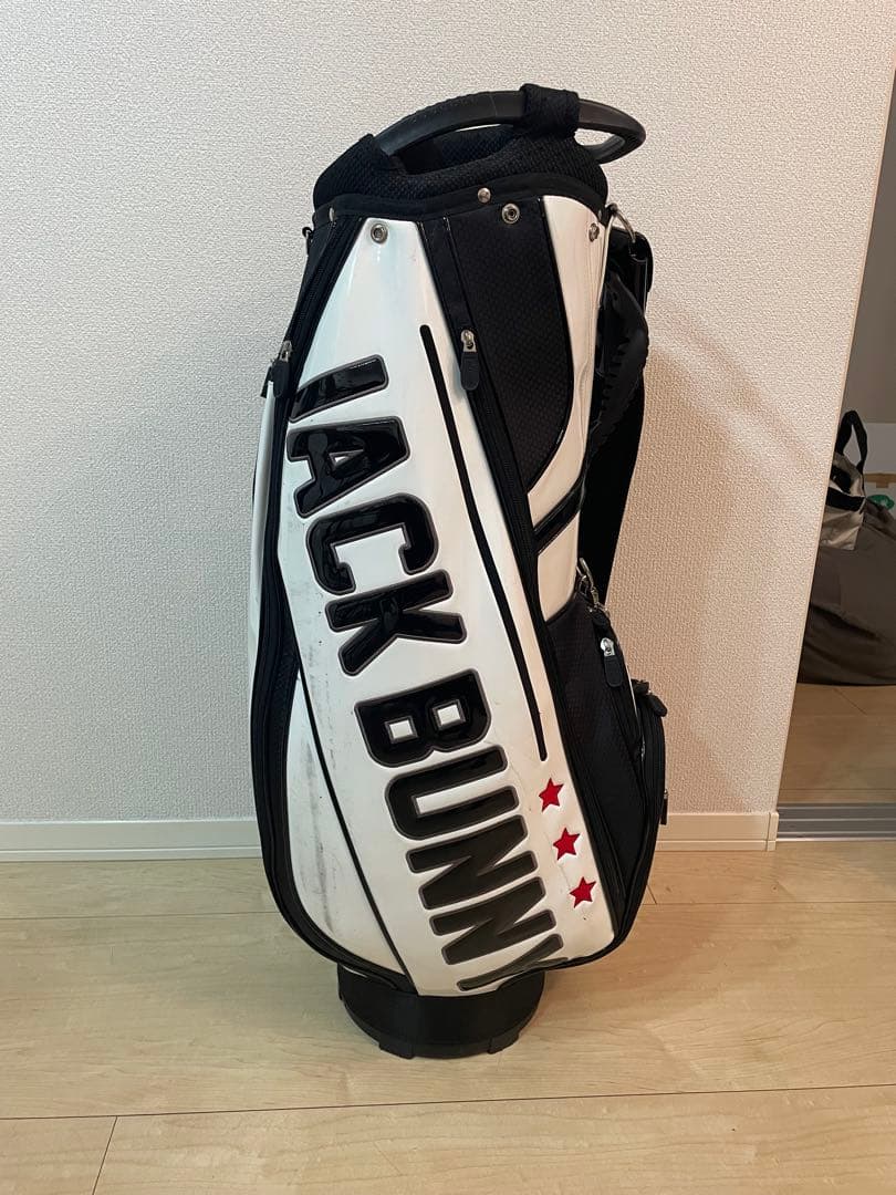 JACK BUNNY キャディバッグ ホワイト/ブラック