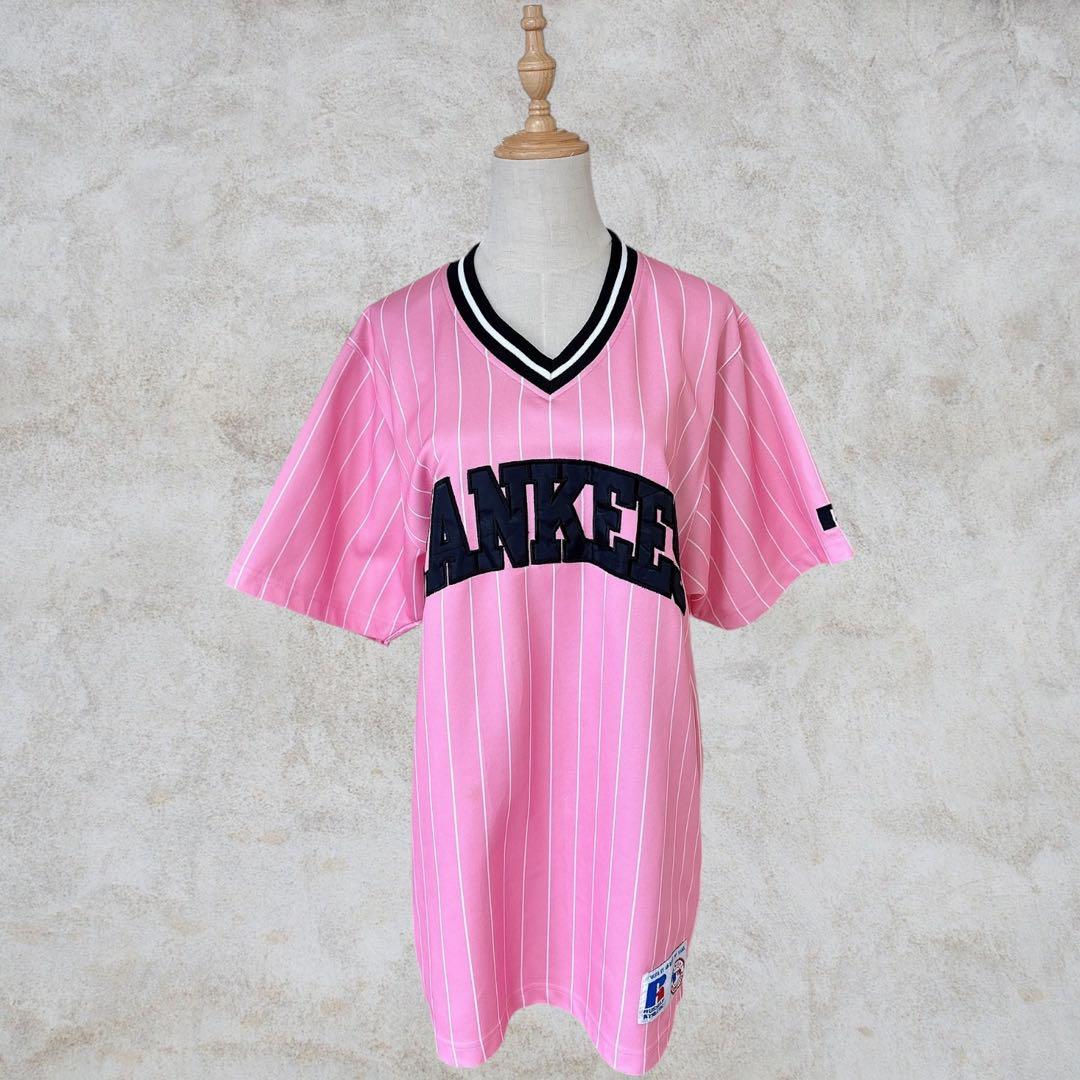 RussellAthletic ニューヨークヤンキース ユニフォーム ピンク M