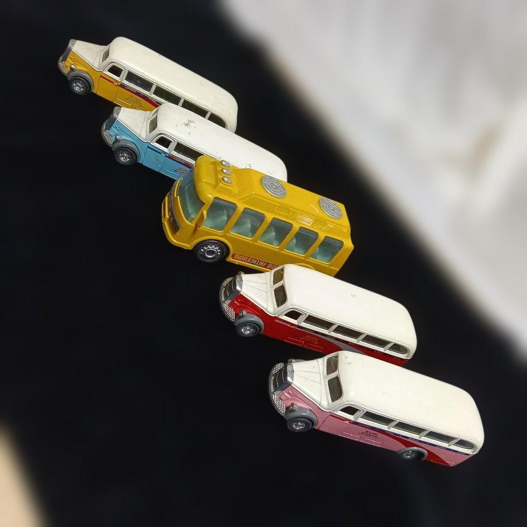 192..バス型ミニカー5台セット.極小品あり