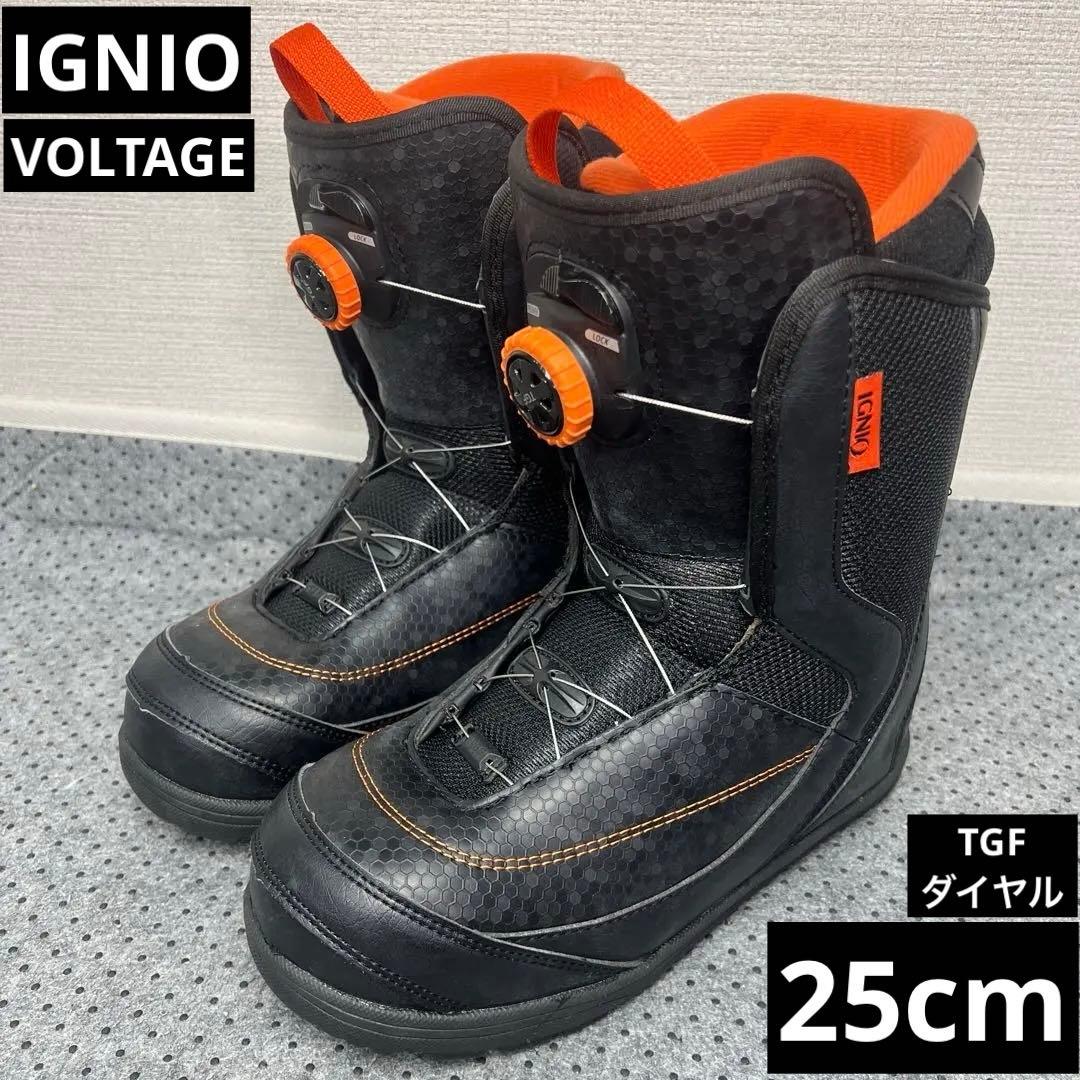５回使用 25cm IGNIO TGF ダイヤルブーツ スノーボード