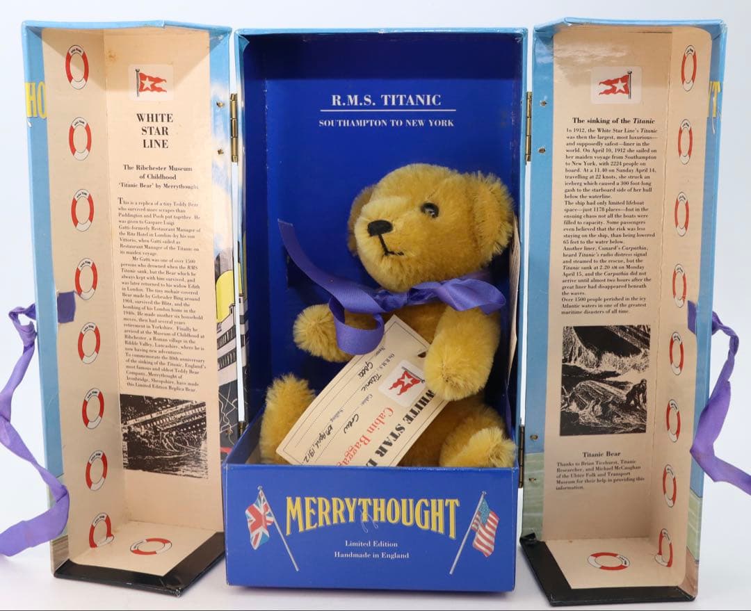 Merrythought タイタニックベア 限定版NO，0002 / 5,000
