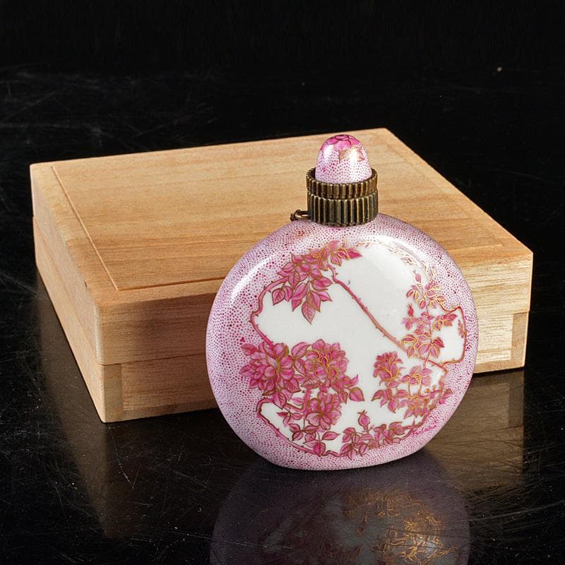 アトリエノート　松村扶佐子作　白磁　柴田是真　下絵　香水入　V　R5725