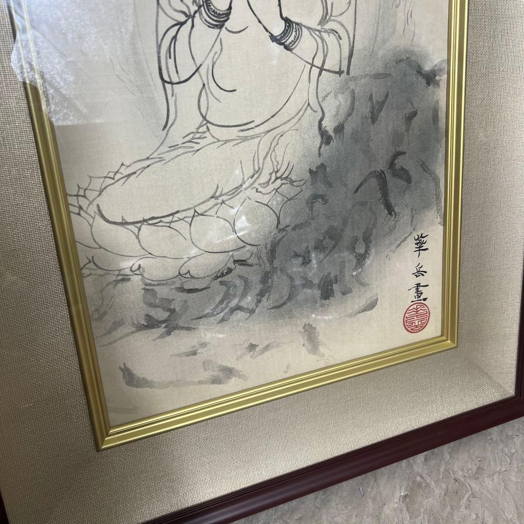 希少品 モモセ版画美術 村上華岳 観世音菩薩像 手摺木版画 限定300 第27番