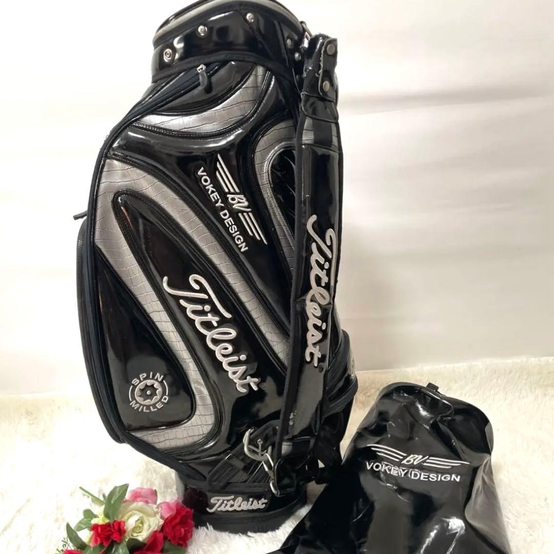 限定✨タイトリスト VOKEI DESIGN クロコ型押し 切替 キャディバッグ