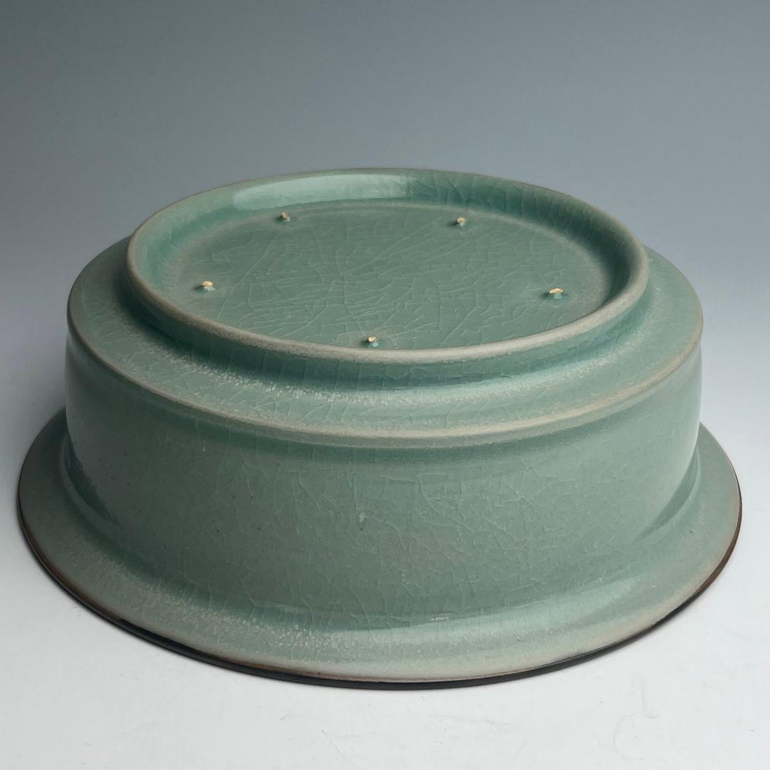 龍泉窯 青磁折沿洗 唐物 中国古玩 中国美術 A953