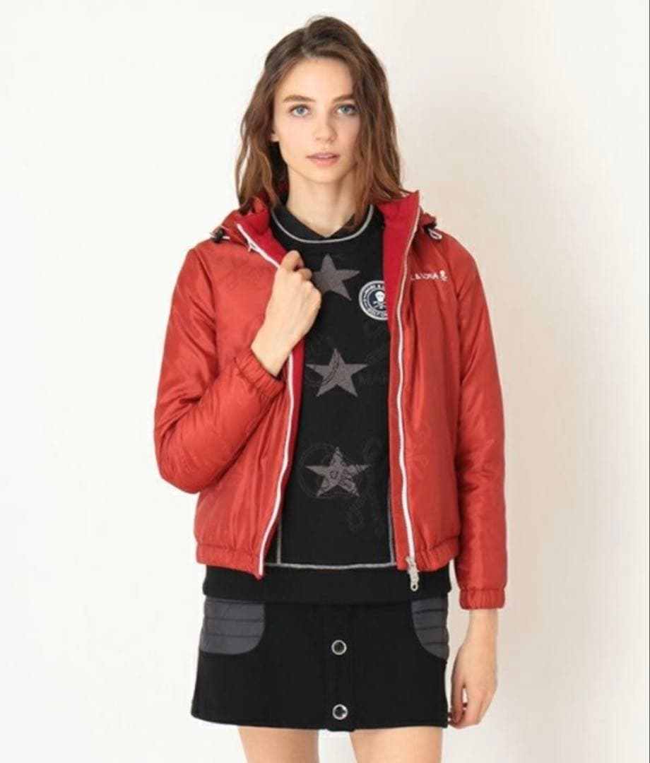 最終価格　マークアンドロナ　★正規品★ ブルゾン　赤　36 Sサイズ　スカル