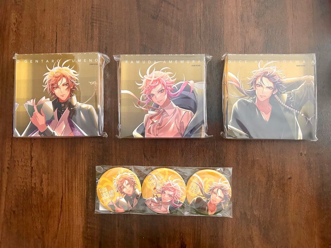 アクリルブロック＋缶バッジセット　シブヤ　飴村乱数　夢野幻太郎　有栖川帝統