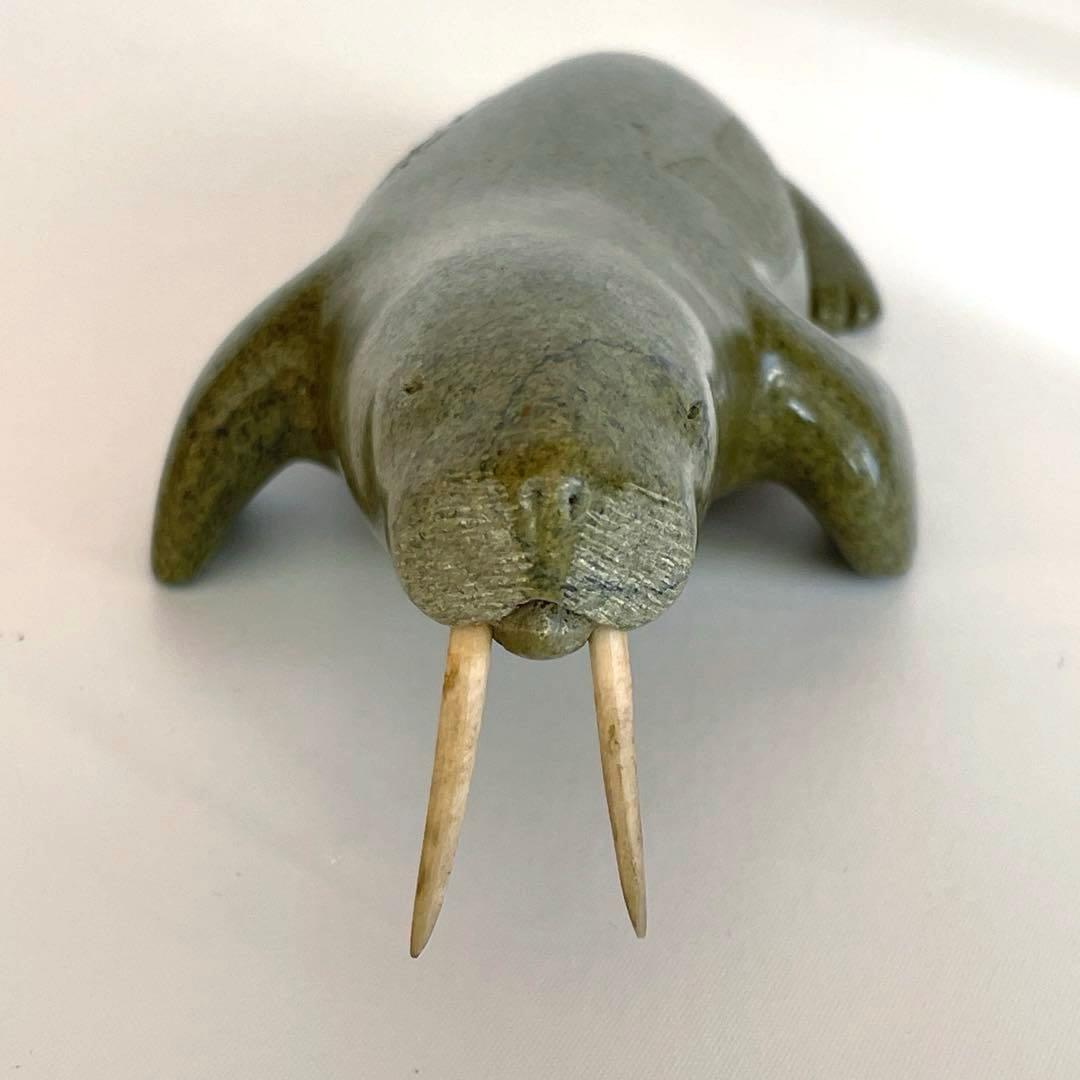 70‘s ヴィンテージ カナダ イヌイット ソープストーン フォークアート