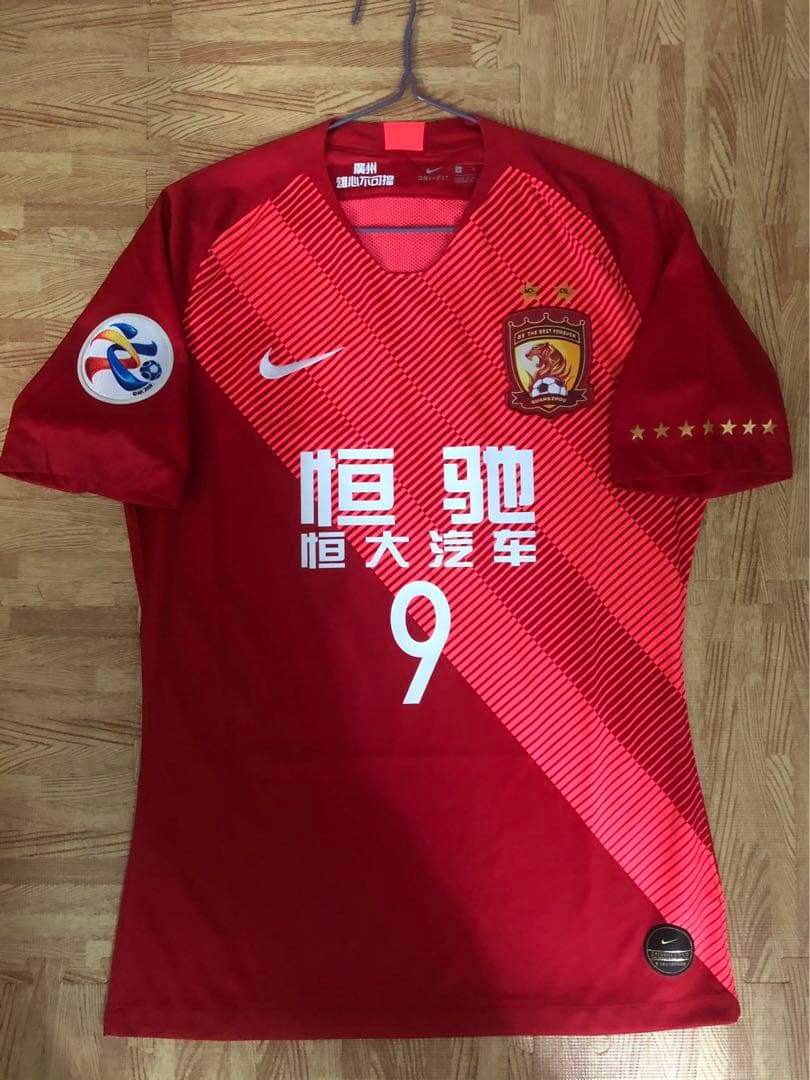 【選手支給品】2019年広州恒大ACLユニフォーム　9番タリスカ選手