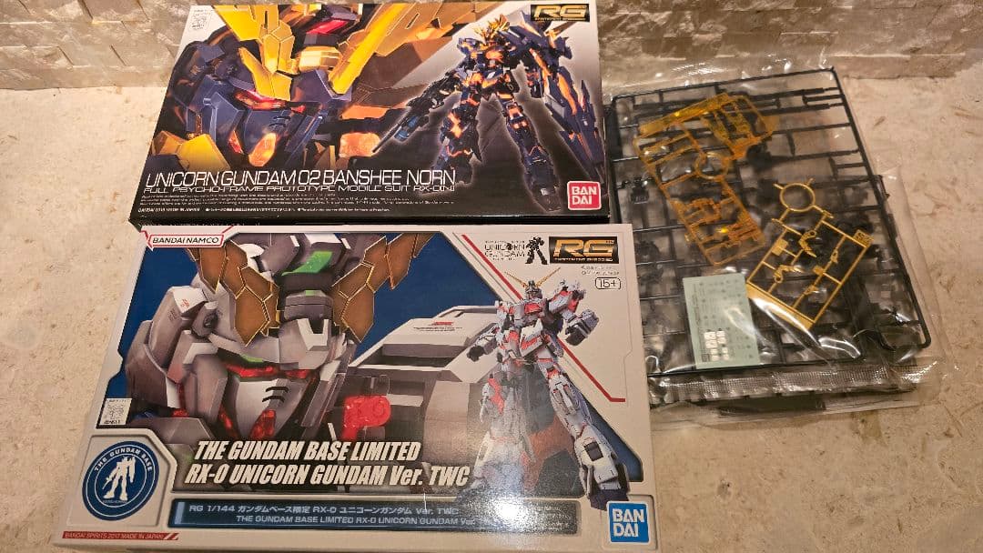RG 1/144 ユニコーンガンダム（TWC ）＆バンシィ・ノルン+A.A