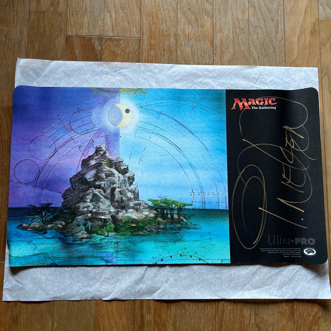 MTG プレイマット　グルランド　島　サイン入り