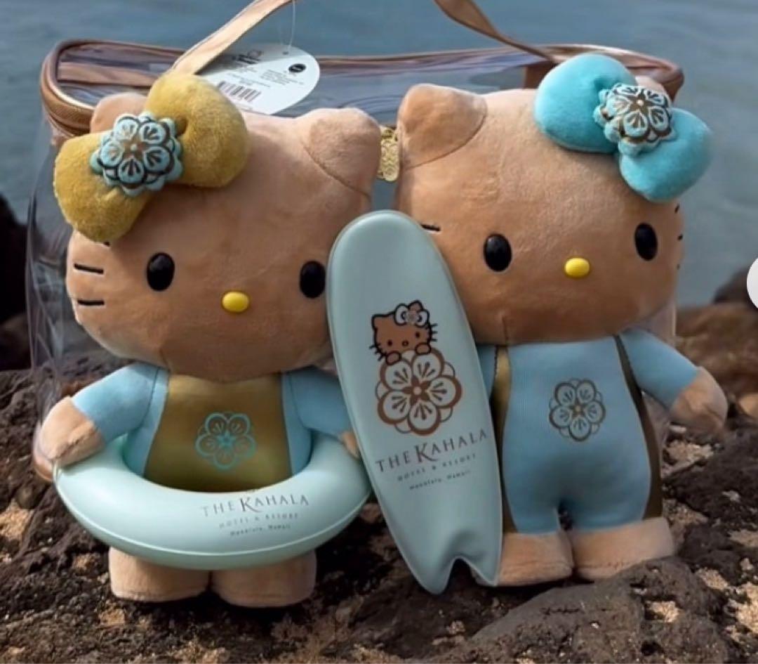 【正規品】Hawaiiカハラホテル限定　日焼けキティ ぬいぐるみ+バッグ
