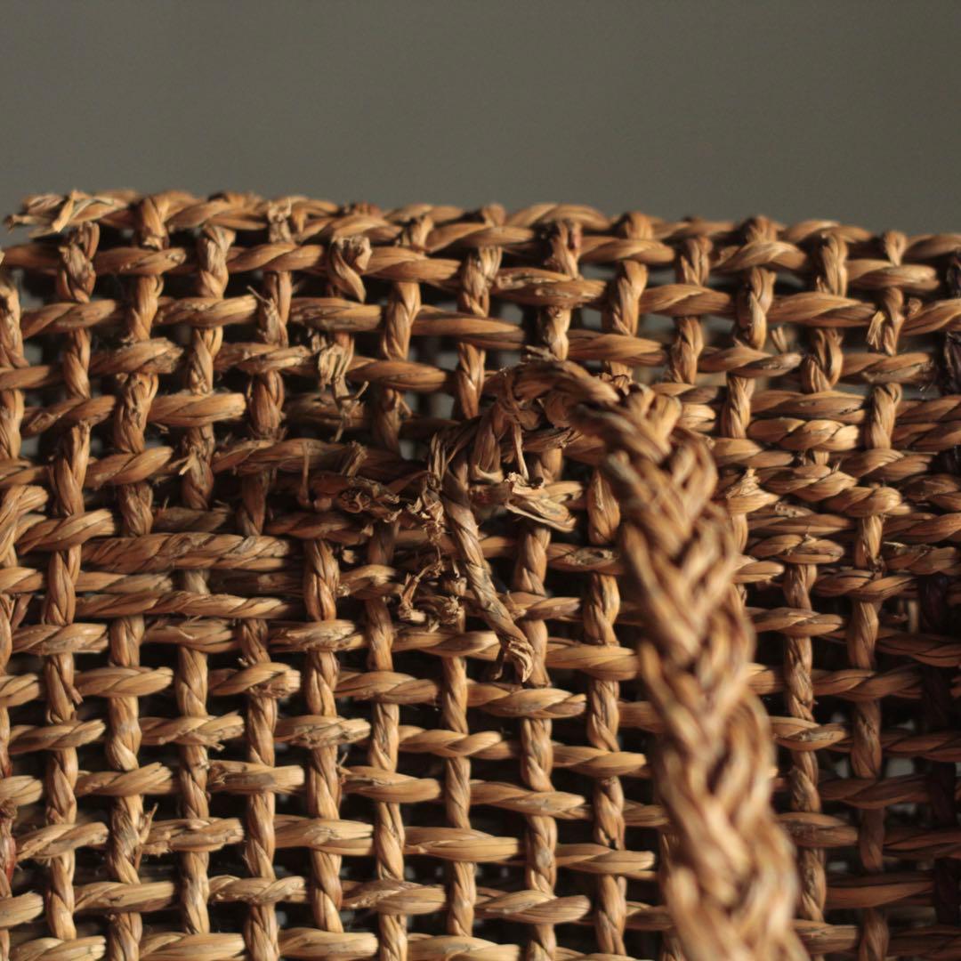 戦時中統制下 植物で編まれた 国民学校ランドセル 古道具 アンティーク オブジェ