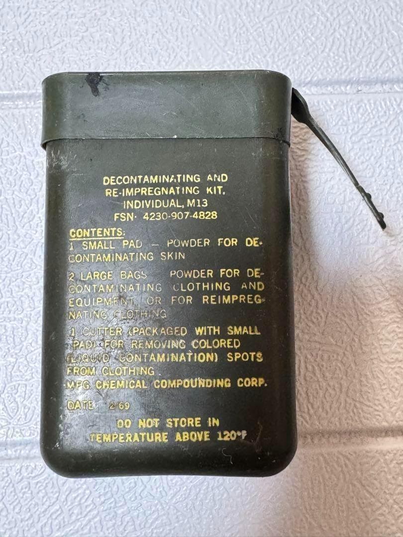 米軍 実物 デコンキット 内容物あり