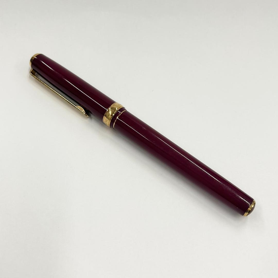 PLATINAM　プラチナ　万年筆　ペン先18K　えんじ色×ゴールド　キャップ式