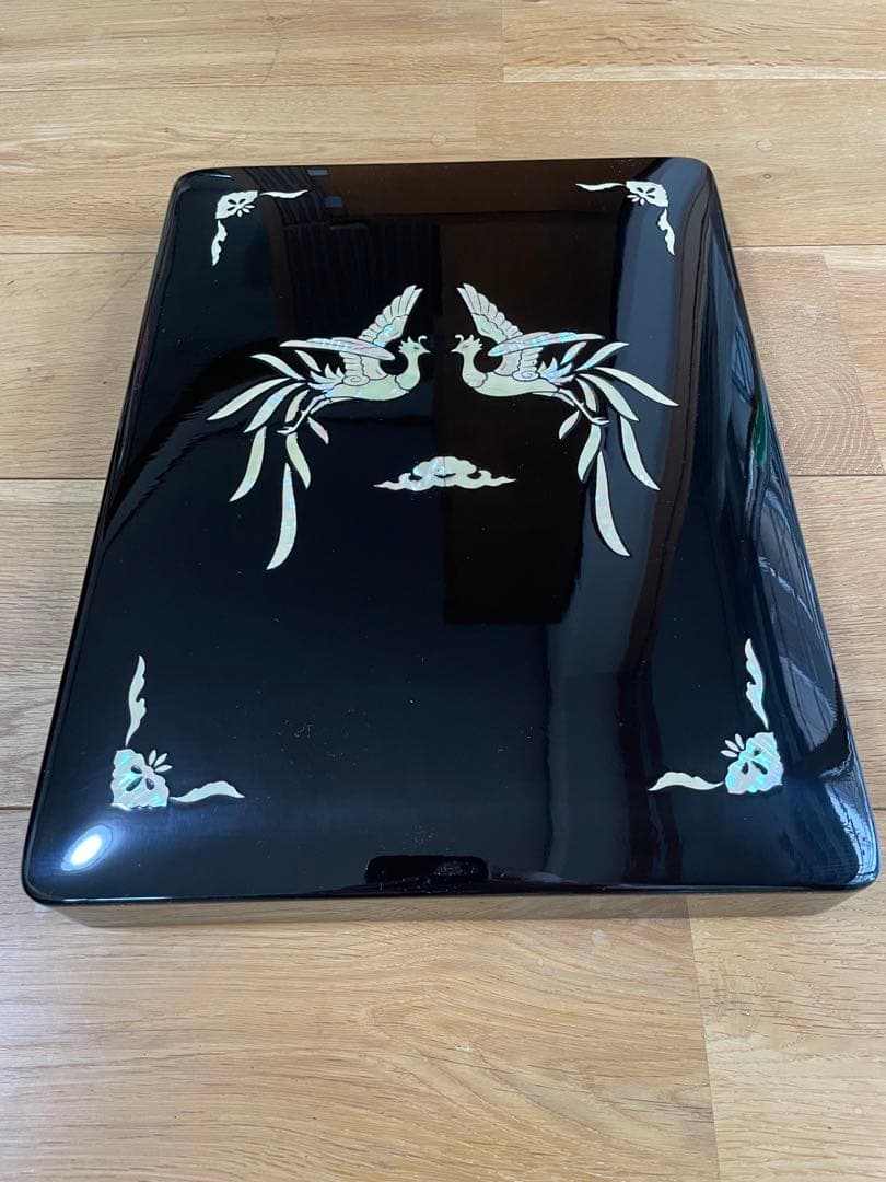 輪島塗　漆器 鳳凰装飾付き　高岡漆器　青貝塗り　螺鈿