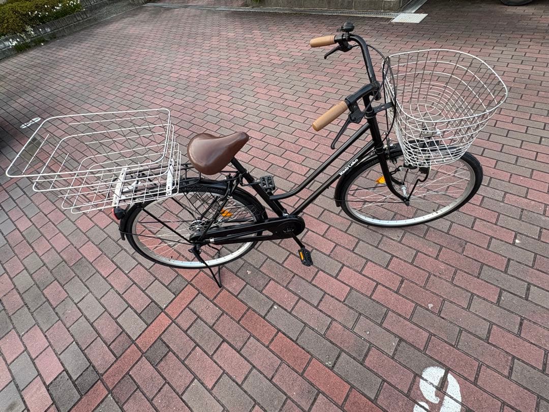 前後ステンレス籠付き、お買い物仕様ママチャリ(26㌅)配達します。(関西圏のみ)