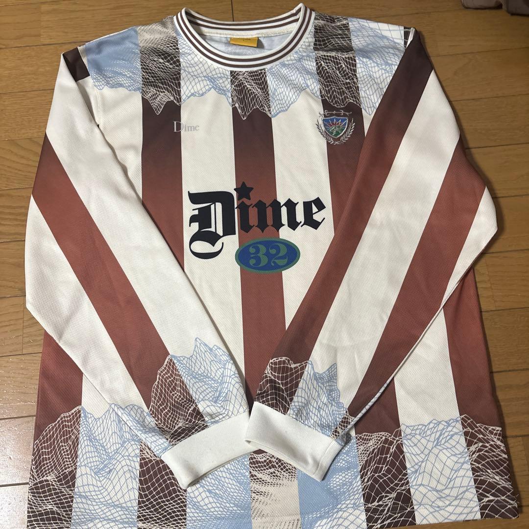 「希少」Dime ストライプ柄 長袖シャツ Lサイズ