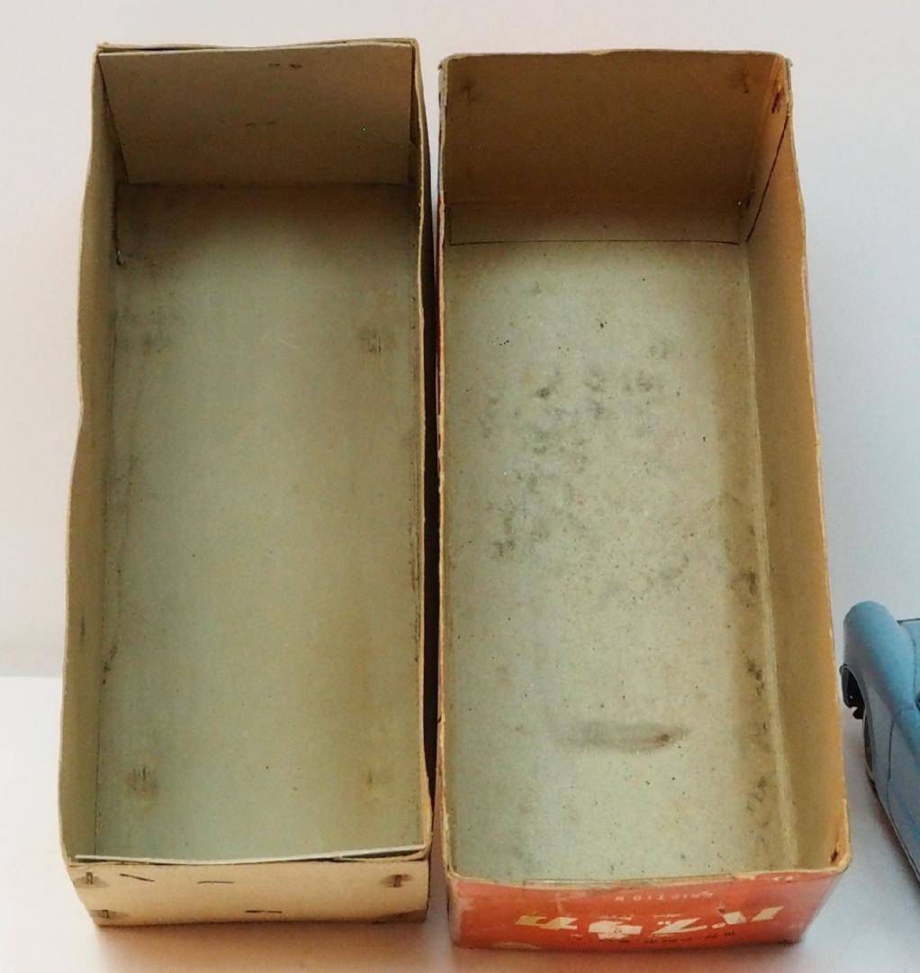 萬代屋【トヨタ パブリカ 水色】ブリキ フリクション自動車【箱付】tin car