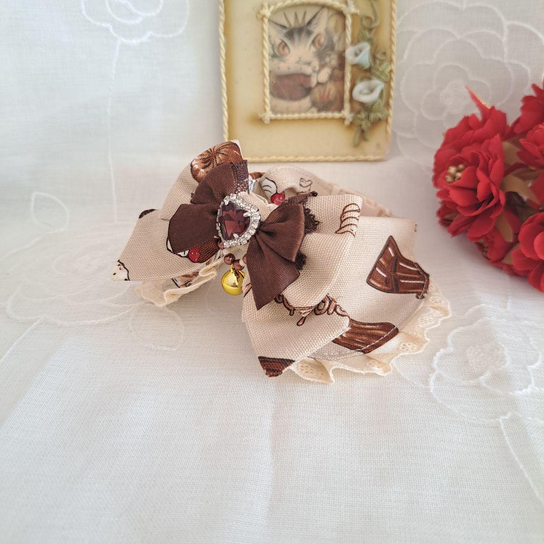 バレンタインチョコレート、わんちゃん猫ちゃん用襟付き首輪