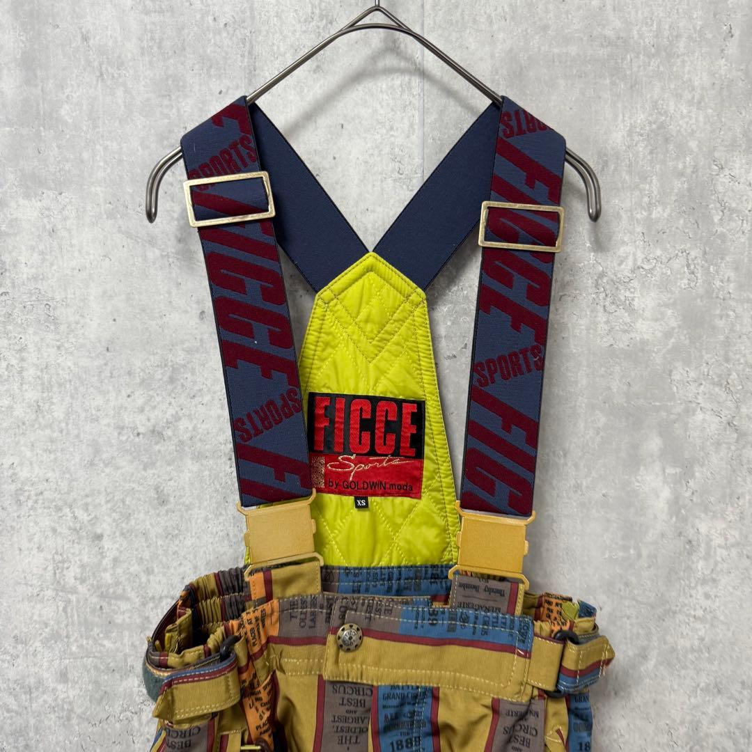 # FICCE フィッチェ　スキーウェア　パンツ　つなぎ　総柄　オシャレ