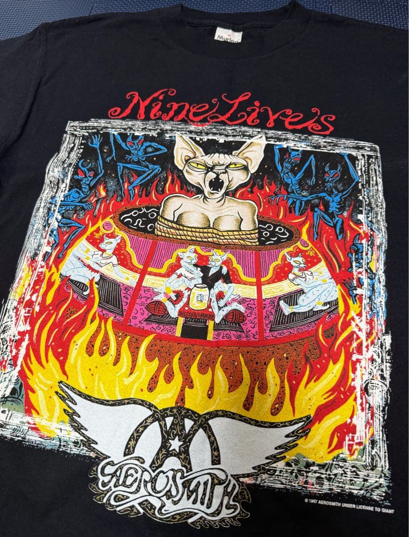 Nine Lives Tour Tシャツ90s Aerosmith エアロスミス