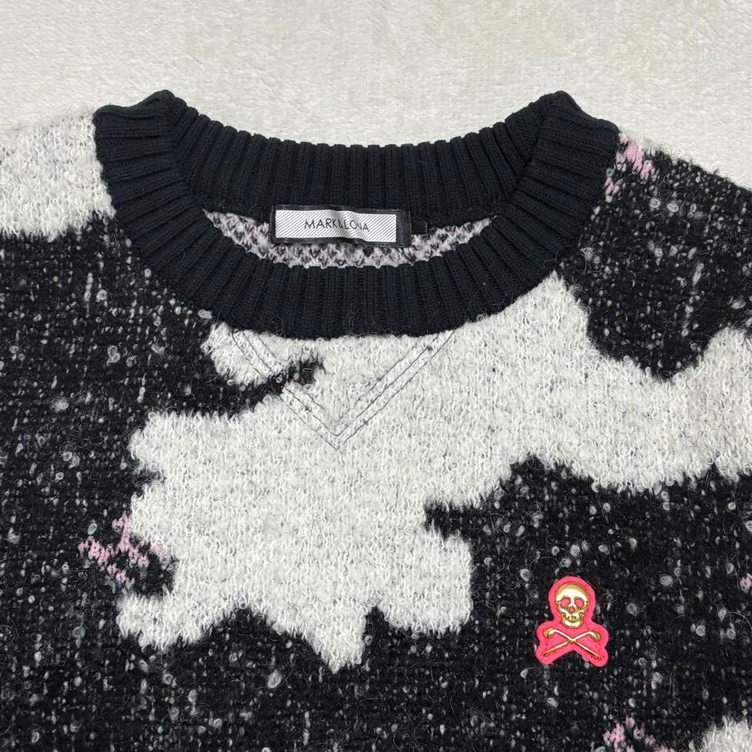 MARK&LONA マーク＆ロナ カモフラ柄 ニットスカルワッペン サイズ36