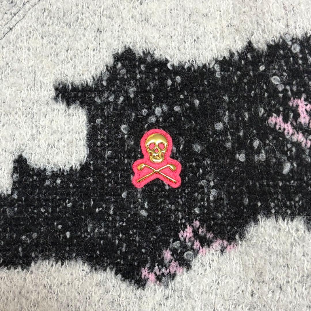 MARK&LONA マーク＆ロナ カモフラ柄 ニットスカルワッペン サイズ36