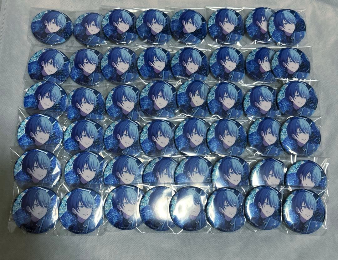 プロセカ 青柳冬弥 グリッター缶バッジ グリ缶 あんスタコラボ A 特訓前