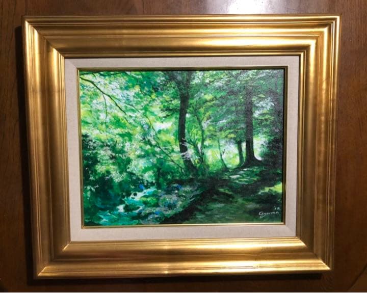 森の絵画「松陰の山道