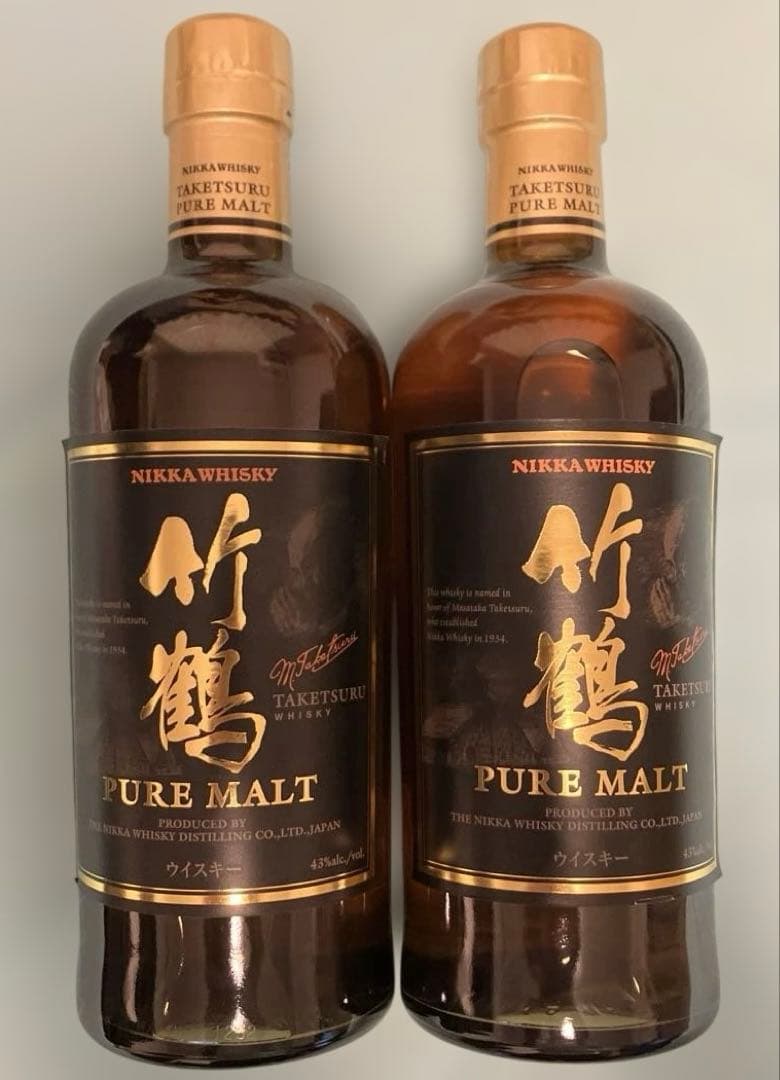 ニッカウヰスキー 竹鶴 ピュアモルト 700ml × 2本セット（旧ラベル）