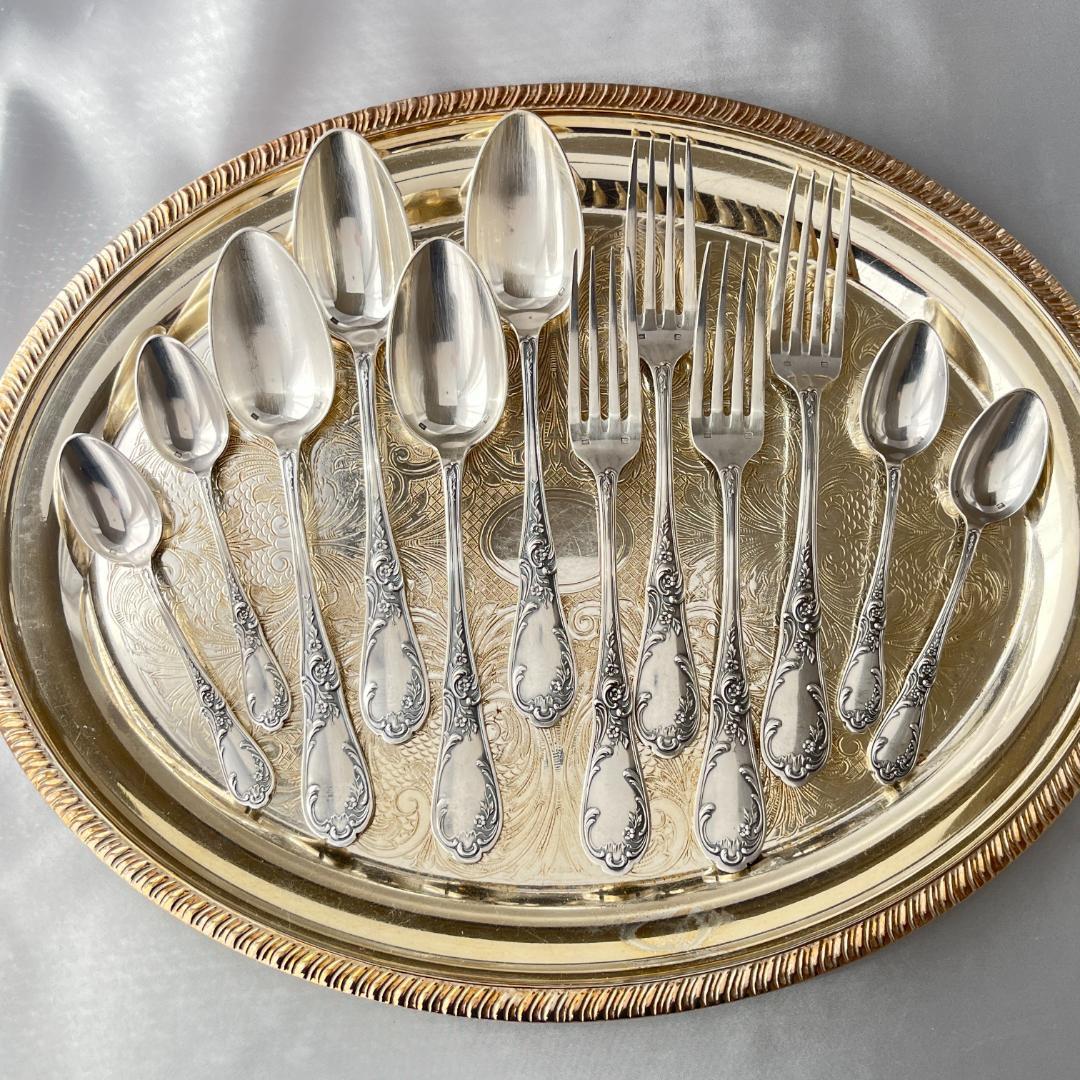 【仏蘭西】 Louis XV カトラリーセット12本 ルイ15世様式