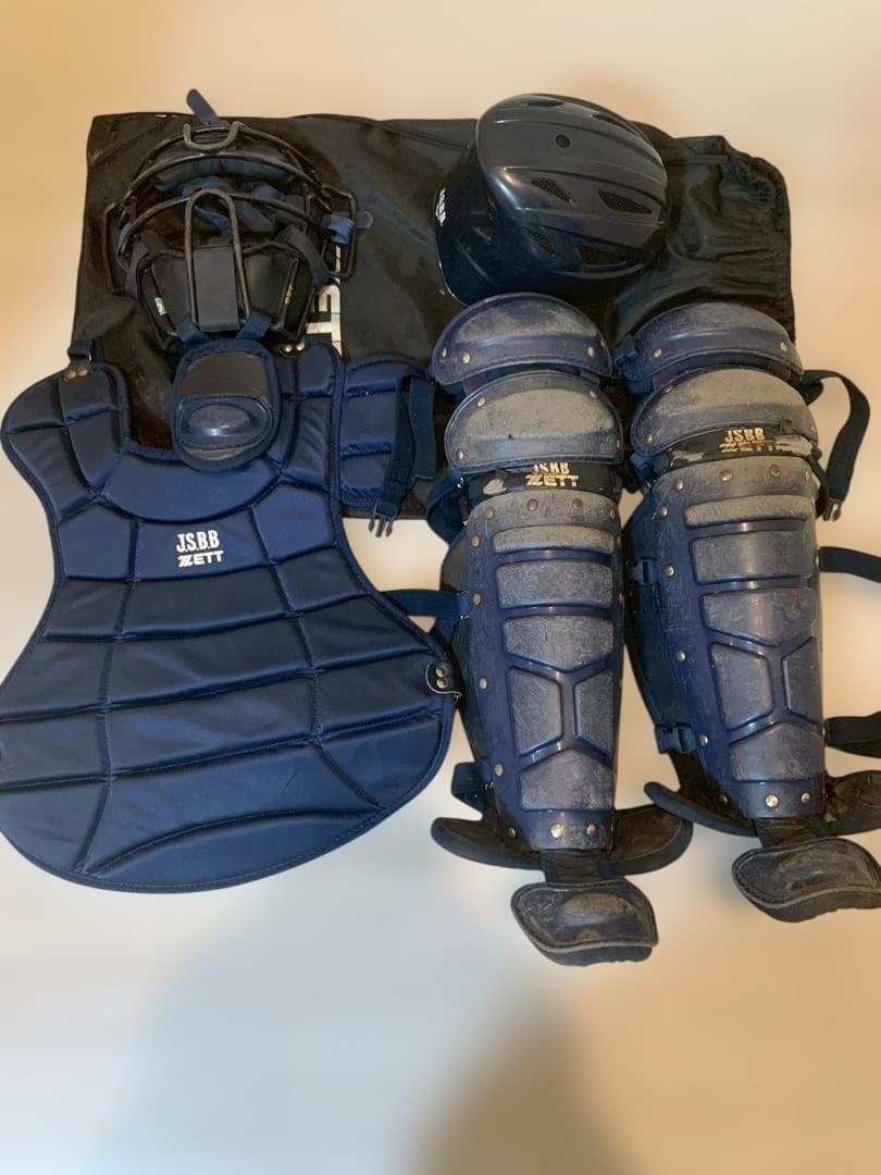 ZETT ゼット MIZUNO ミズノ キャッチャー防具 一式JSBB ネイビー