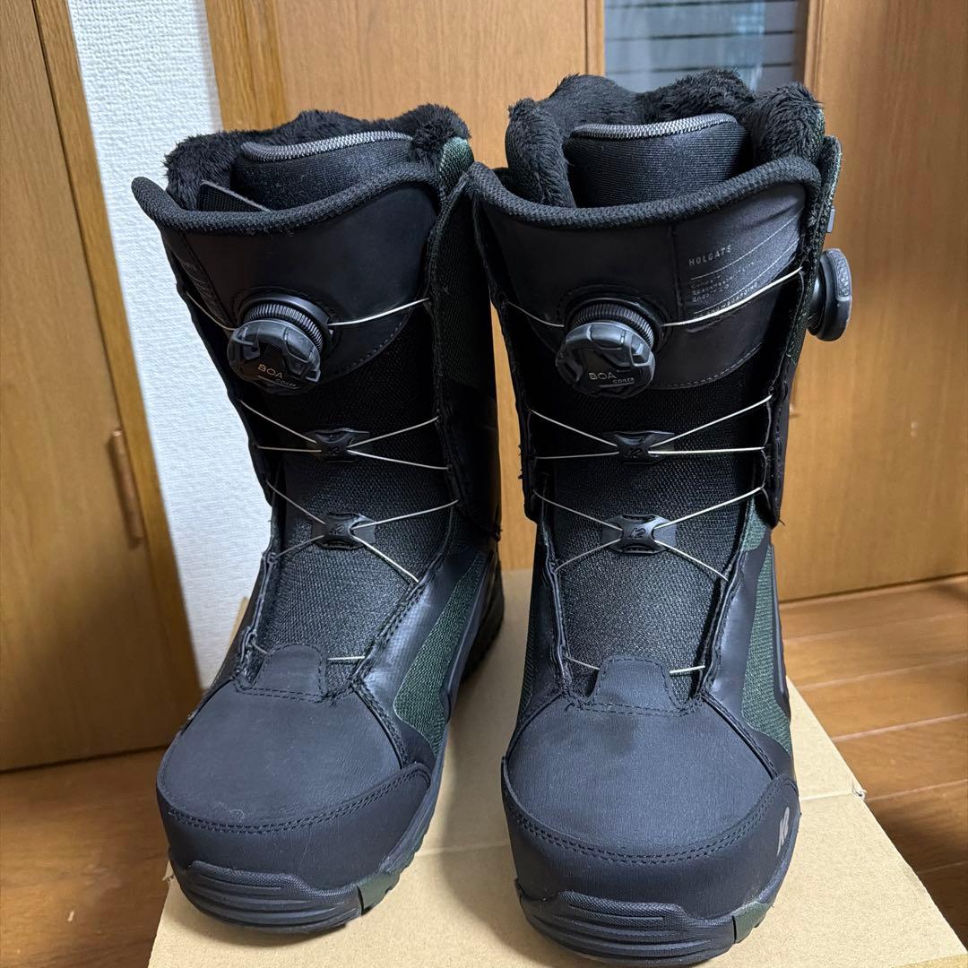 早い者勝ち！K2 BOA スノーボードブーツ ブラック/グリーン　26.5センチ