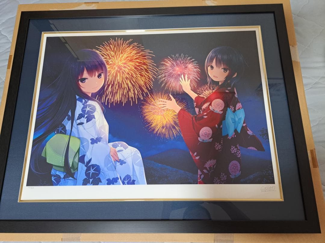 珈琲貴族　花舞う宵に　アールビバン　版画　箱・保証書有り