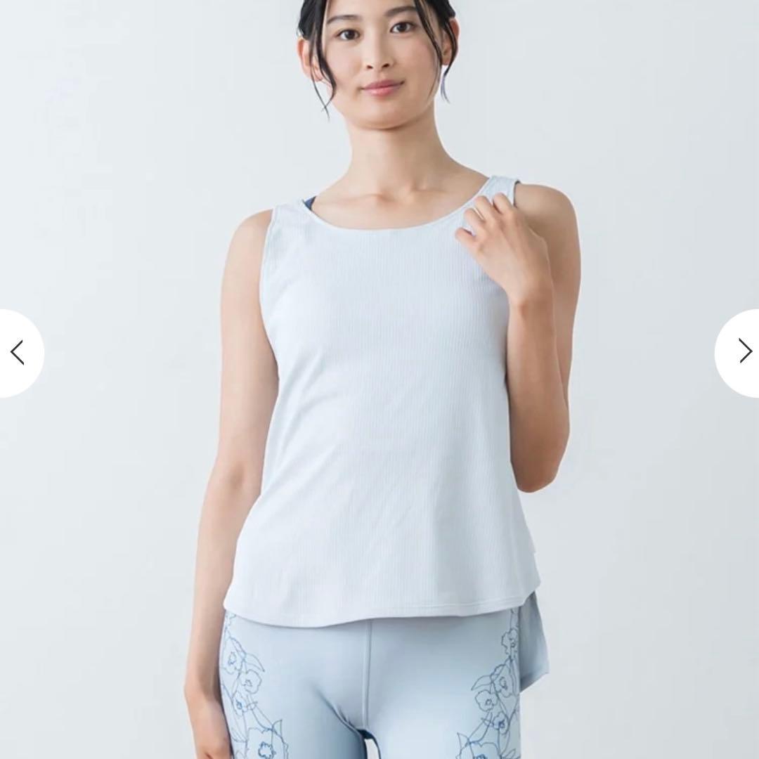 【新品未使用】ドローイングフラワーセパレートタンクトップ