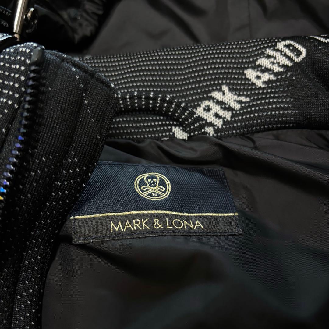 最新作 マークアンドロナ ダウン ベスト 総柄 ブラック ゴルフ