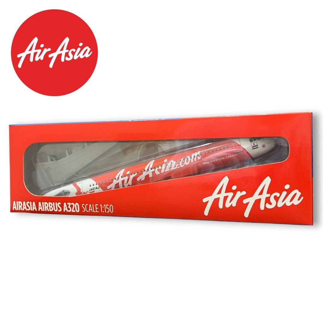 新品 AIR ASIA 1/150スケール エアバス A320 飛行機 模型