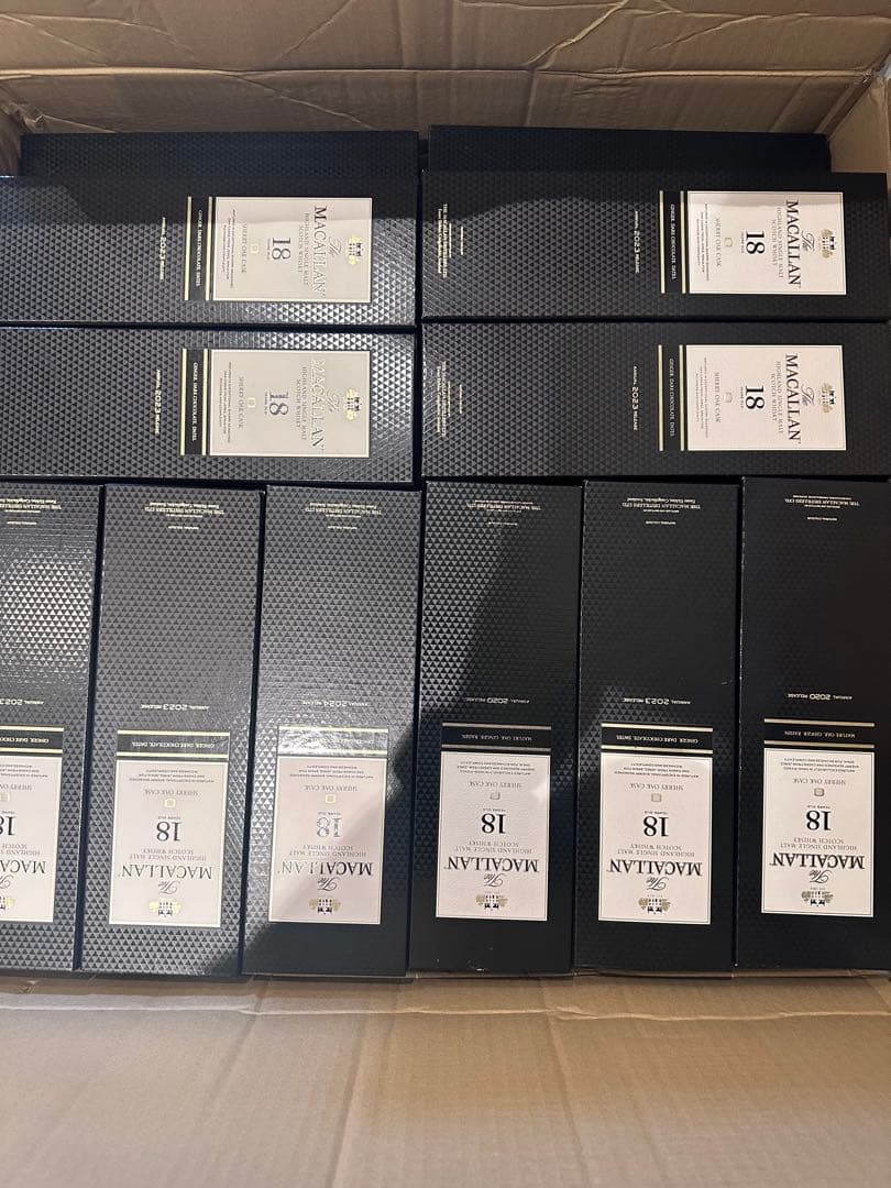 マッカラン 18年 700ml 空瓶空箱4個