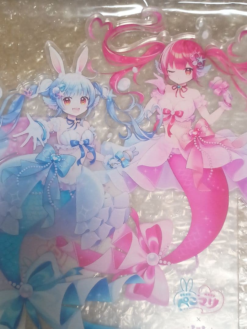 ホロライブ ポケコロツイン ビッグ アクスタ 兎田ぺこら 宝鐘マリン