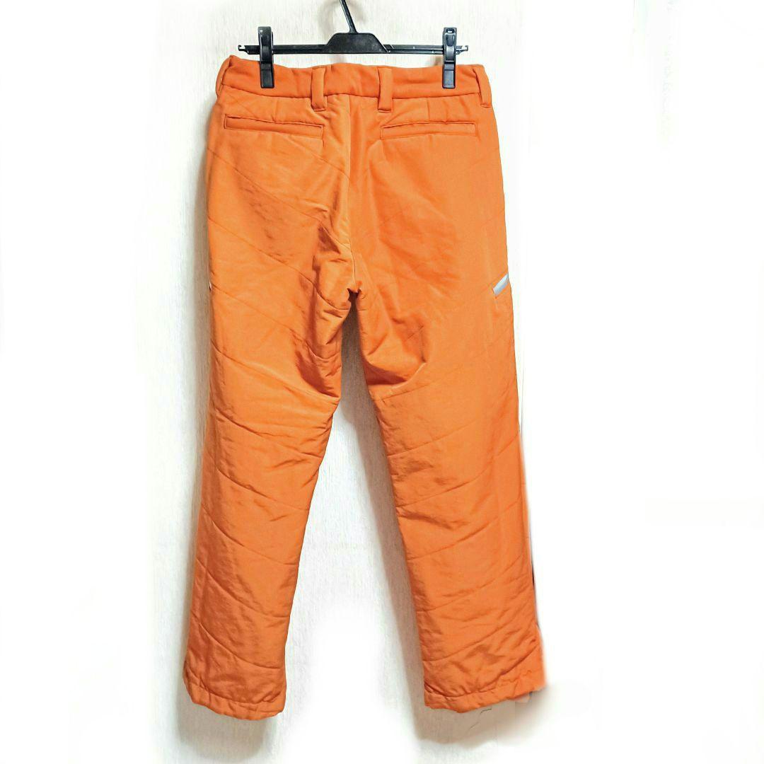美品■TOVHO トヴホ 裏地付 防寒 撥水 中綿パンツ オレンジ メンズ 03