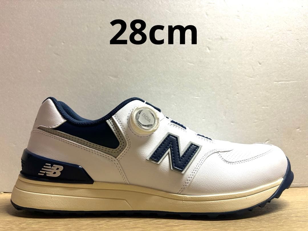 未使用 28cm 2E ニューバランスゴルフシューズ UGBS574J ホワイト