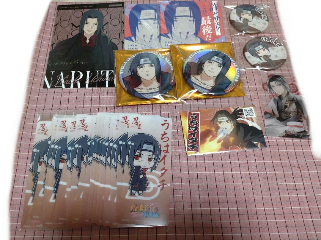 NARUTO うちはイタチ ベースヤード 缶バッジ セガカフェ アートコースター