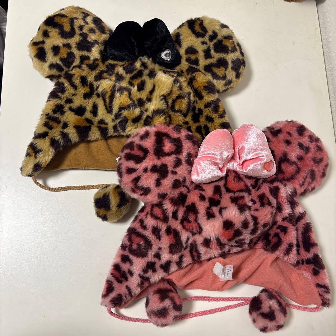 ディズニーヒョウ柄ファンキャップ2点セット