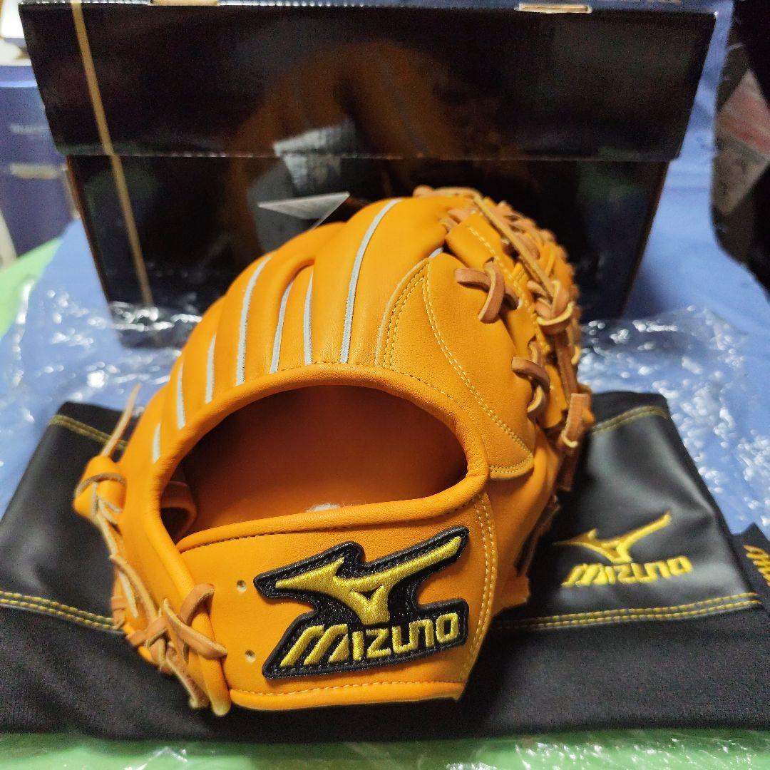 Mizuno Pro オレンジレザーグローブ　硬式用