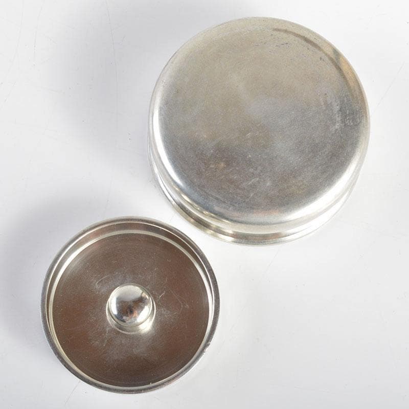 煎茶道具　錫製　乾茂號造　茶壷　茶心壷　山本山款　木箱付　D　R4804