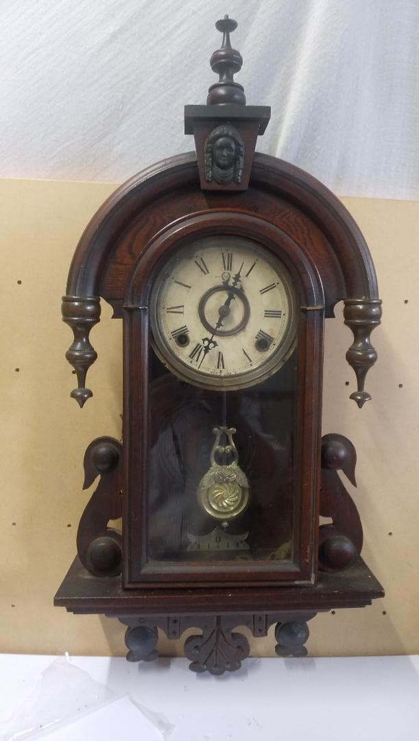 古い柱時計　　②